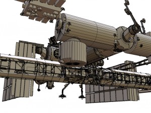 pbr game ready iss space station 3D Model