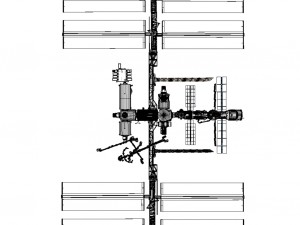 pbr game ready iss space station 3D Model