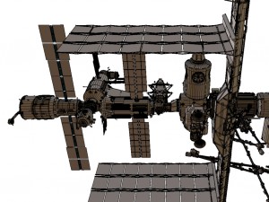 pbr game ready iss space station 3D Model