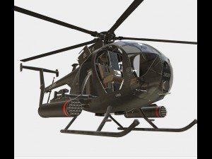 little bird mh-6 helicopter 3D Model