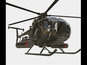 elicottero MH-6 dell'uccellino Modello 3D