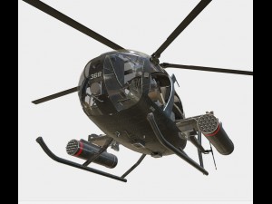 little bird mh-6 helicopter Model 3D