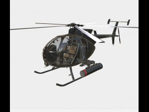 little bird mh-6 helicopter Model 3D
