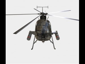 little bird mh-6 helicopter Model 3D