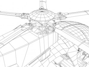 little bird mh-6 helicopter Model 3D