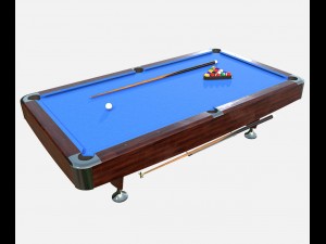 low poly pbr american pool table 3D मॉडल