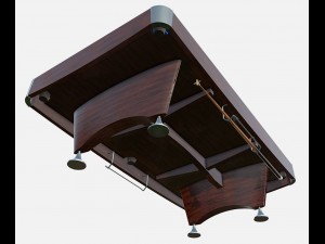 low poly pbr american pool table 3D मॉडल