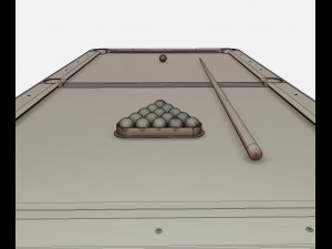 low poly pbr american pool table 3D मॉडल