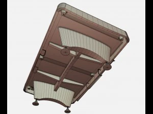 low poly pbr american pool table 3D Model