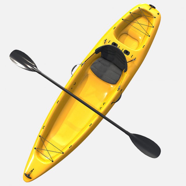 low poly pbr kayak Modèle 3D .c4d .max .obj .3ds .fbx .stl .blend 