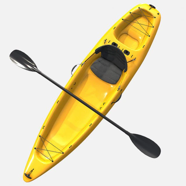 low poly pbr kayak 3D Model .c4d .max .obj .3ds .fbx .stl .blend