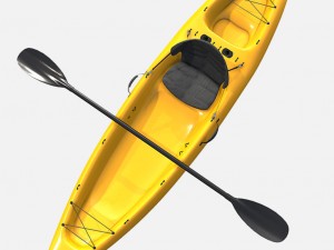 low poly pbr kayak 3D 모델