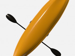 low poly pbr kayak Modèle 3D