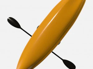 low poly pbr kayak 3D Model
