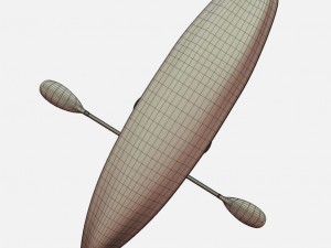 low poly pbr kayak Modèle 3D