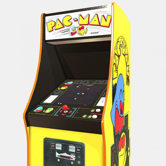 low poly pbr pacman cabinet 3D Model .c4d .max .obj .3ds .fbx .stl .blend 