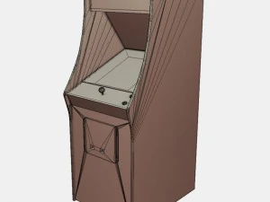 low poly pbr pacman cabinet 3D Model