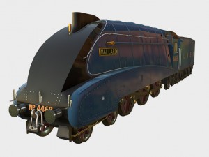 low poly pbr mallard steam train 3D Model