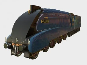 trem a vapor de pato selvagem baixo poli pbr Modelo 3D