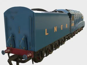 low poly pbr mallard steam train 3D Model