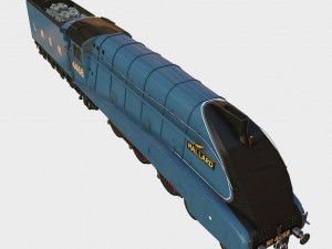 low poly pbr mallard steam train 3D Model