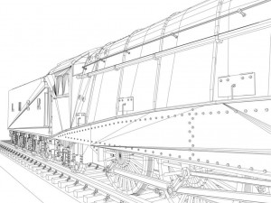 low poly pbr mallard steam train 3D Model