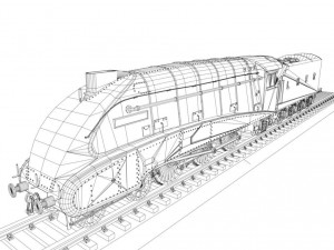 low poly pbr mallard steam train 3D Model