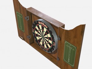 low poly pbr pub dart board 3D मॉडल