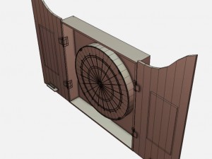 low poly pbr pub dart board 3D मॉडल