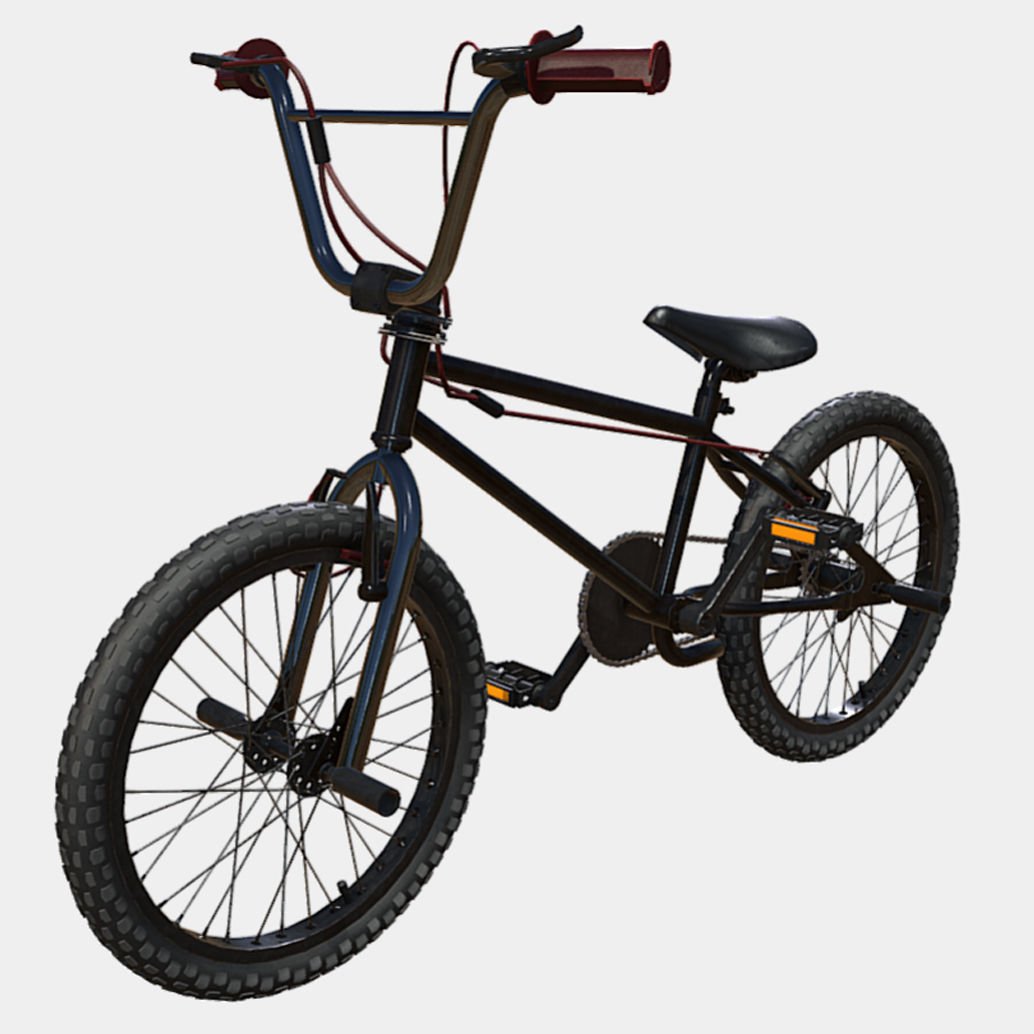 Low Poly PBR BMX Stunt Bike Model 3D In Sepeda 3DExport
