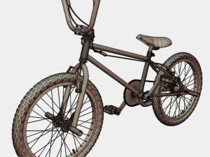 low poly pbr bmx stunt bike 3D Model