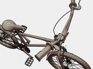 low poly pbr bmx stunt bike 3D Model