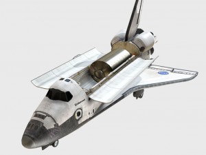 low poly pbr shuttle endeavour 3D Model