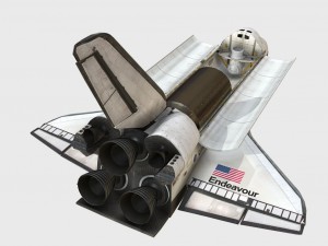 low poly pbr shuttle endeavour 3D Model