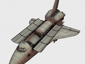 low poly pbr shuttle endeavour 3D Model