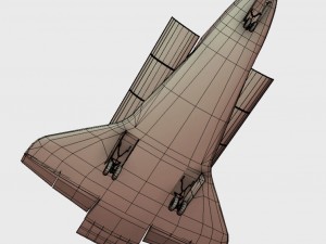 low poly pbr shuttle endeavour 3D Model