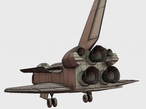 low poly pbr shuttle endeavour 3D Model