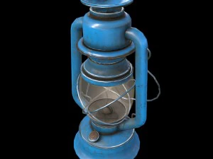 low poly pbr game ready storm lantern 3D Model
