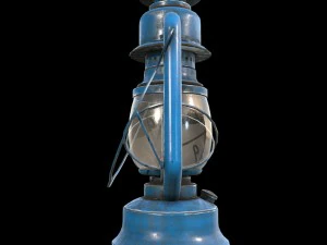 low poly pbr game ready storm lantern 3D Model