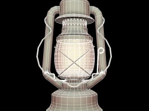 low poly pbr game ready storm lantern 3D Model