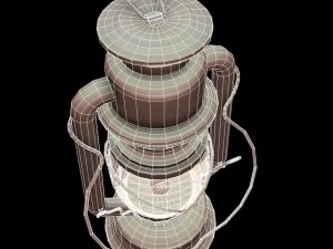 low poly pbr game ready storm lantern 3D Model