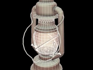 low poly pbr game ready storm lantern 3D Model