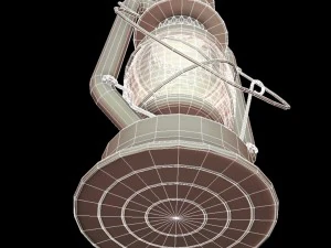 low poly pbr game ready storm lantern 3D Model