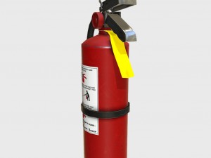 low poly pbr game ready fire extinguisher Modelo 3D