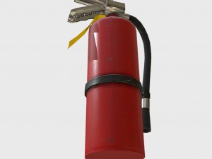 low poly pbr game ready fire extinguisher Modelo 3D