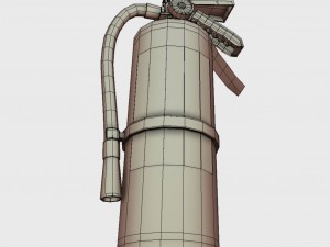 low poly pbr game ready fire extinguisher Modelo 3D