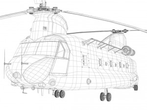 ch-47 chinook helicopter 3D Model
