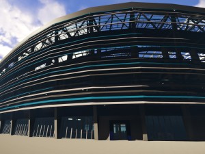 low poly video game ready premier football stadium Modèle 3D