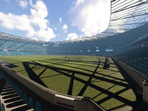 low poly video game ready premier football stadium Modèle 3D