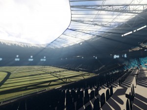 low poly video game ready premier football stadium Modèle 3D